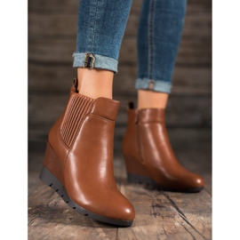 SHELOVET Keilstiefel braun 1