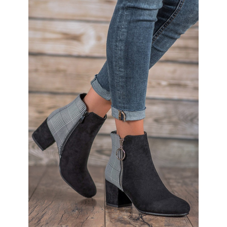 Filippo Stiefel mit Muster schwarz 1