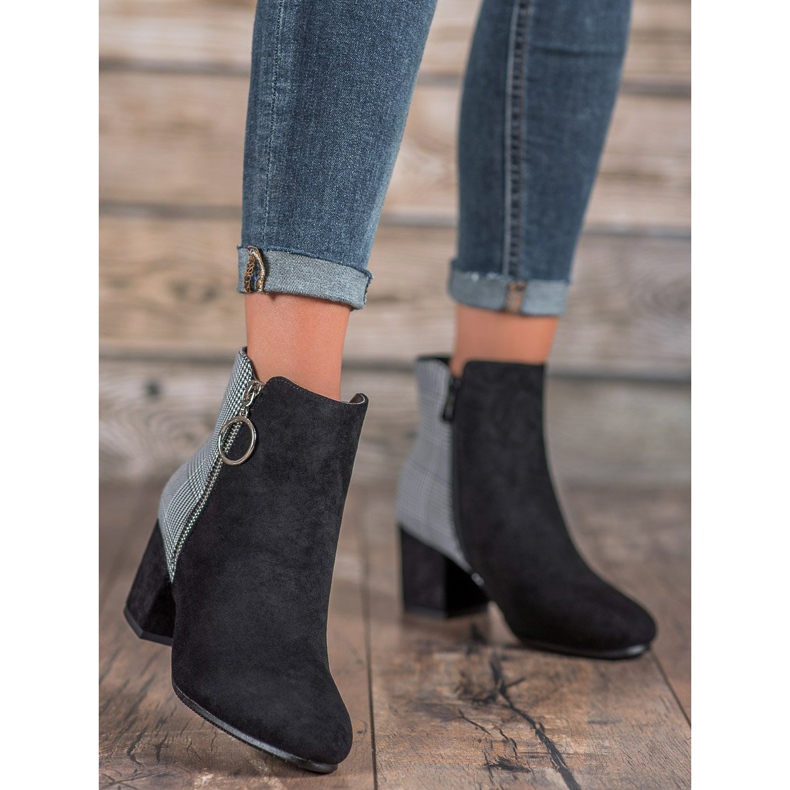 Filippo Stiefel mit Muster schwarz 2