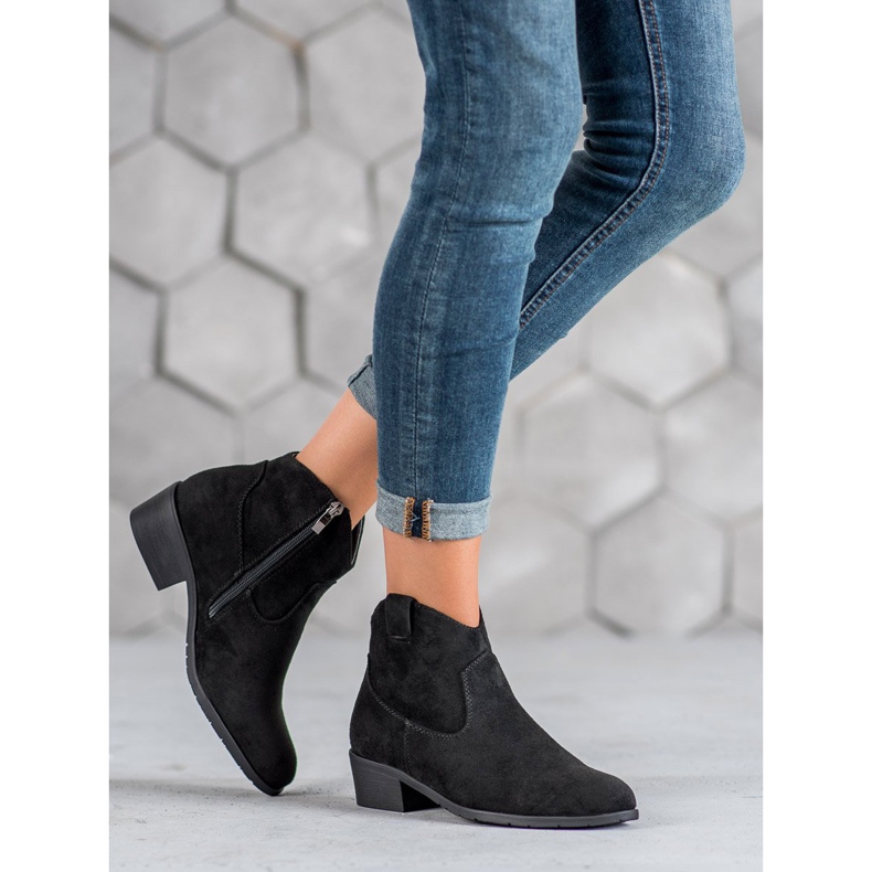 Filippo Cowboystiefel aus Wildleder schwarz 1