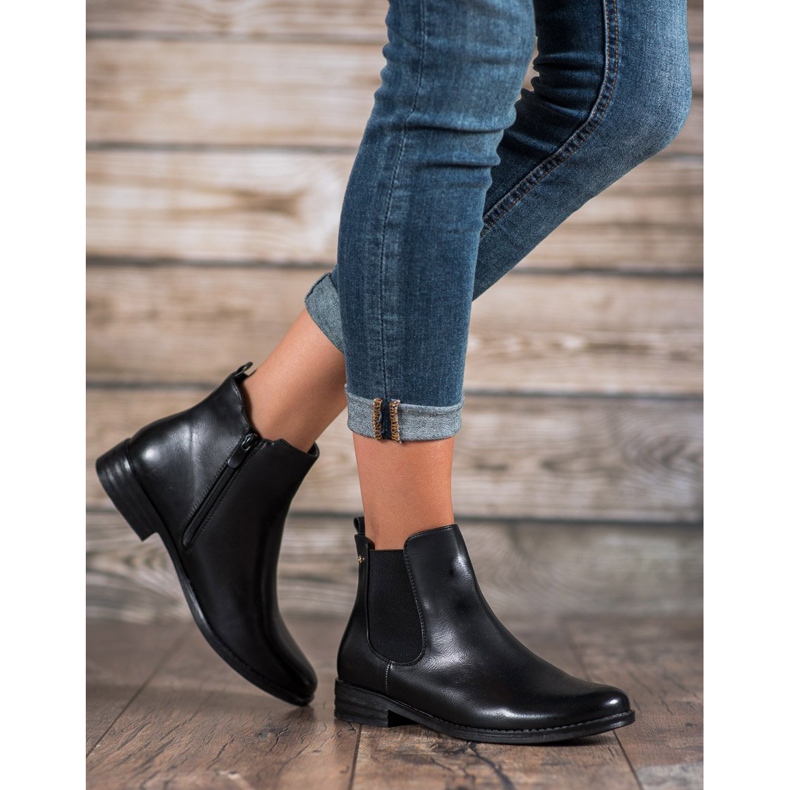 Bella Paris Lässige Chelsea-Boots schwarz 1