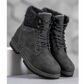 SHELOVET Trapper mit Glitzer schwarz 1