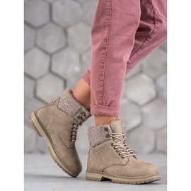 SHELOVET Trapper mit Glitzer beige 2