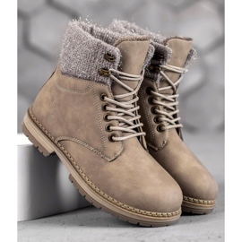 SHELOVET Trapper mit Glitzer beige 1