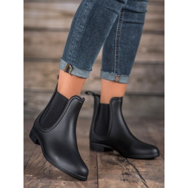 SHELOVET Matte Galoschen schwarz 1