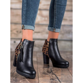 Filippo Damenstiefel mit Leopardenmuster schwarz mehrfarbig 1