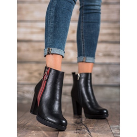 Filippo Stiefel mit dekorativem Reißverschluss schwarz 1