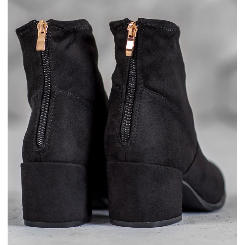 SHELOVET Stylische Stiefel mit Reißverschluss schwarz 1
