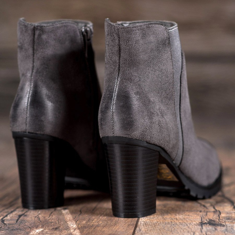 S. BARSKI Graue Damenstiefel 1