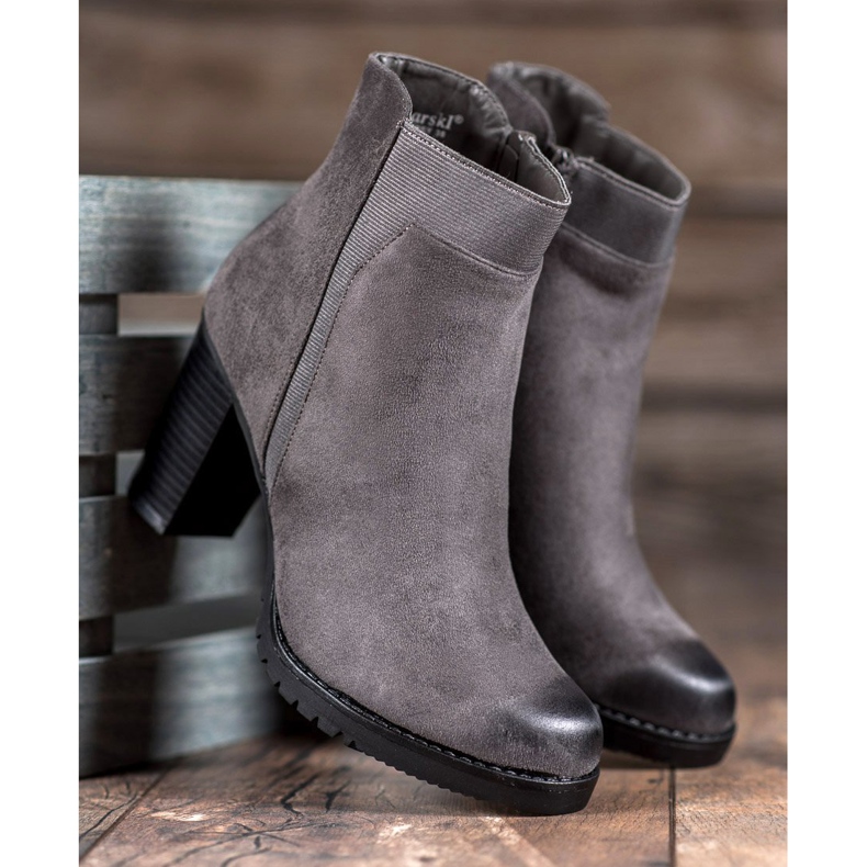 S. BARSKI Graue Damenstiefel 2