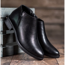 M.Daszyński Stiefel mit flachem Absatz schwarz 2