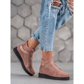 SHELOVET Slip-On-Schuhe für Damen rosa 1