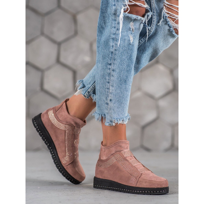 SHELOVET Slip-On-Schuhe für Damen rosa 1