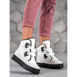 Weide Weiße Schneestiefel 1