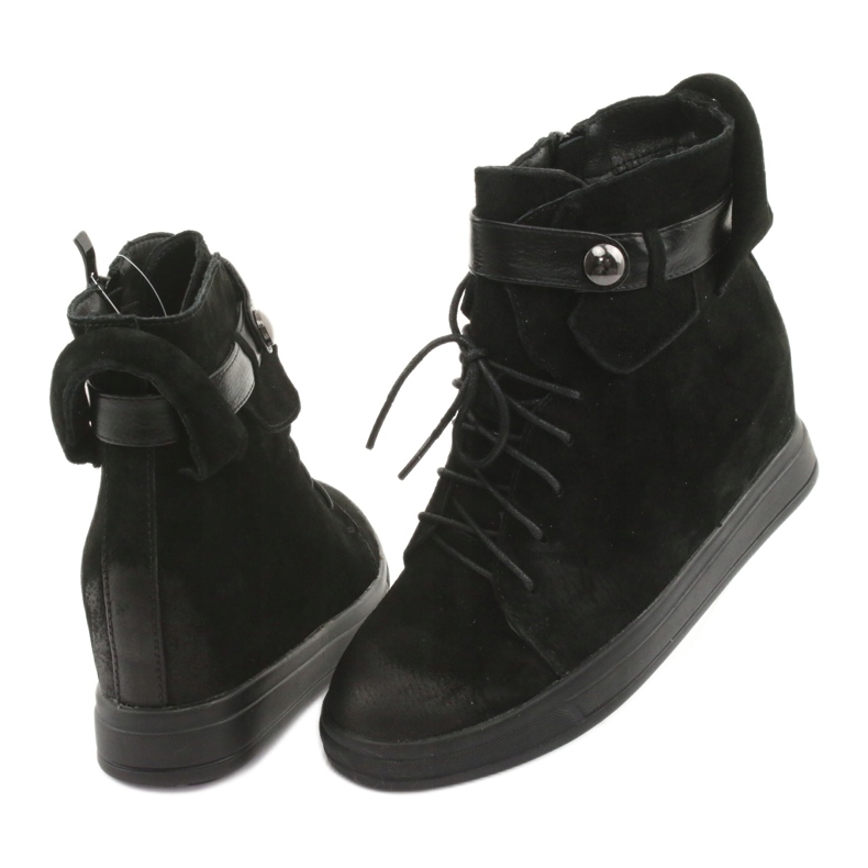 M.Daszyński Schwarze Sneaker mit Reißverschluss 143 4