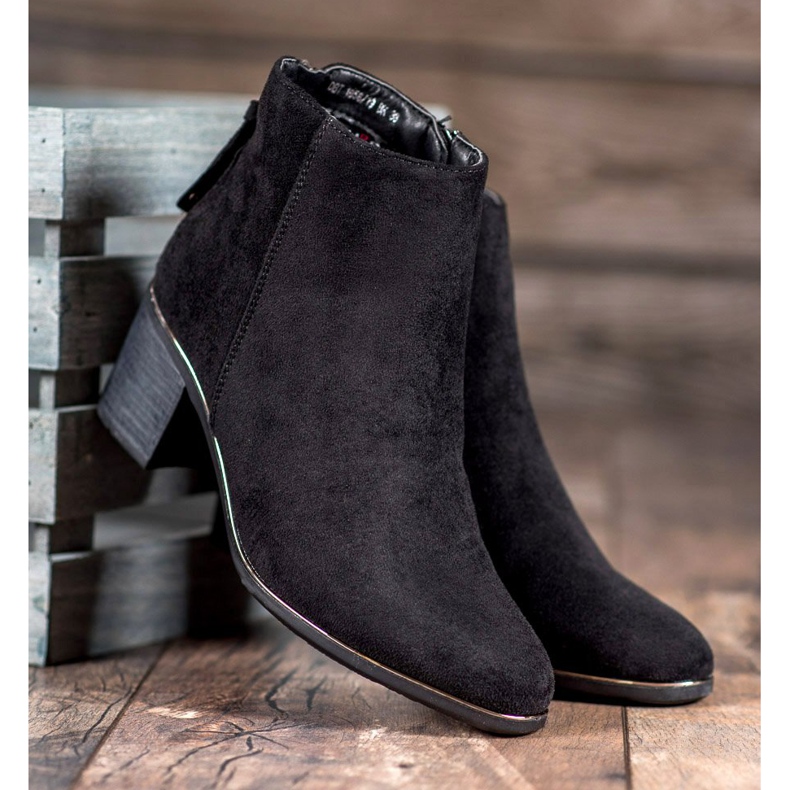 Filippo Klassische Wildlederstiefel schwarz 2