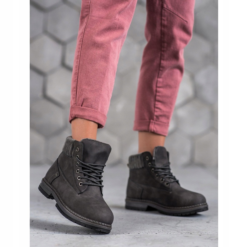 SHELOVET Modische Trapper grau 1