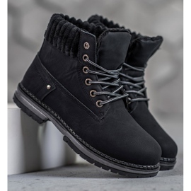 SHELOVET Modische Trapper schwarz 2