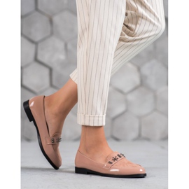 SHELOVET Lackierte Loafer rosa 1