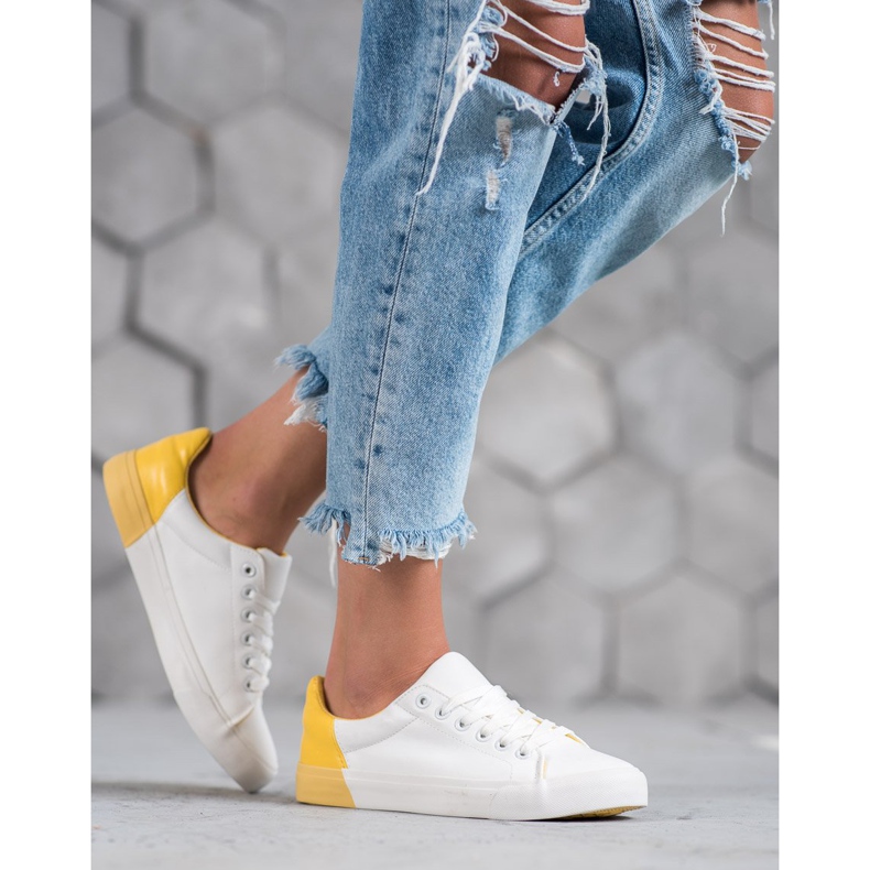 Bestelle Turnschuhe aus Öko-Leder weiß 2