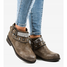 Braune Stiefel verziert mit einem LL178-Reißverschluss 2