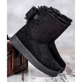 SHELOVET Mukluki mit Schleife schwarz 2