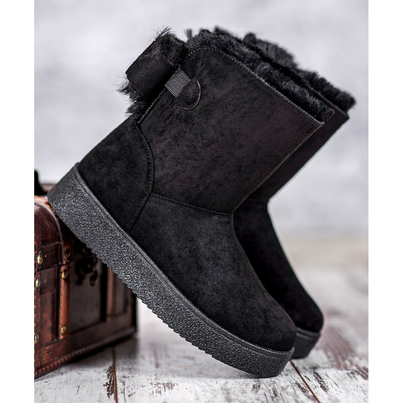 SHELOVET Mukluki mit Schleife schwarz 2