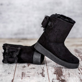 SHELOVET Mukluki mit Schleife schwarz 1