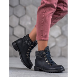 SHELOVET Marineblaue Stiefel 2