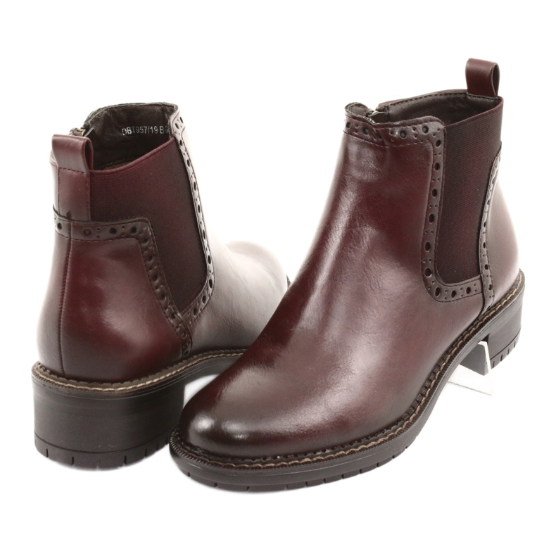Booties Jodhpurstiefel Filippo 957 burgunderrot braun 4