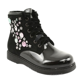 Evento 1433 Lackierte Paillettenstiefel schwarz 1