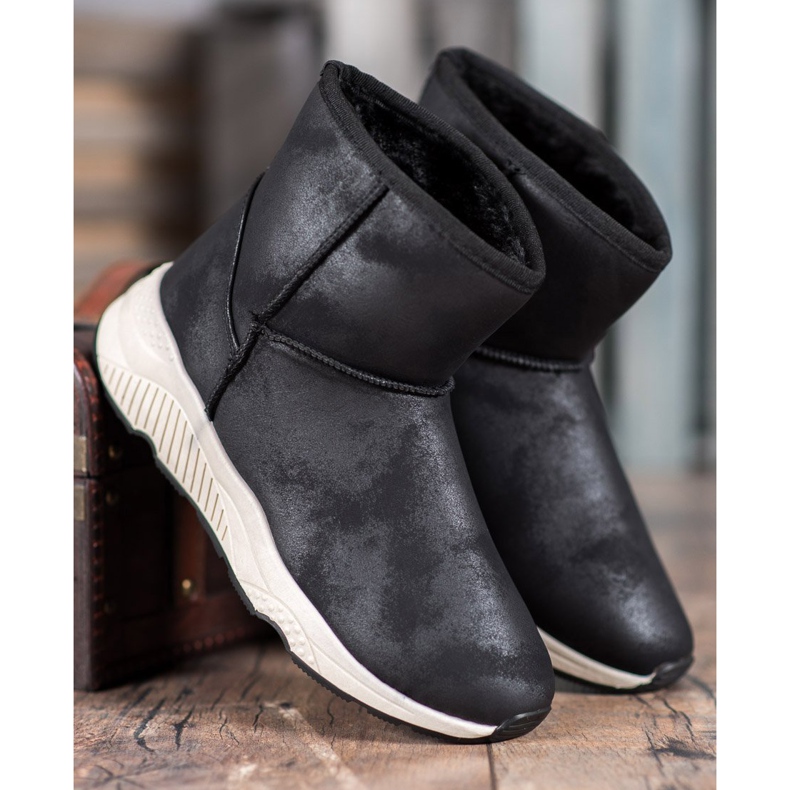 SHELOVET Bequeme Schneeschuhe schwarz 1