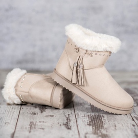 SHELOVET Mukluki mit Kristallen braun 1