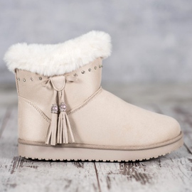 SHELOVET Mukluki mit Kristallen braun 2