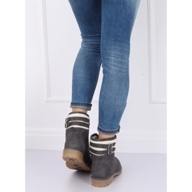 Graue isolierte Holzstiefel für Damen 1120-PA Grau 2