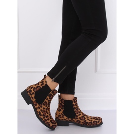 Damen Chelsea Boots mit Leopardenmuster 7390-PA Leopard braun 2