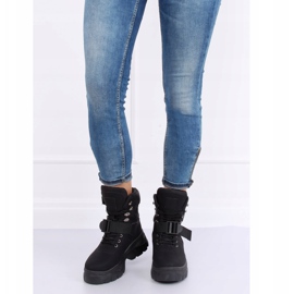 Schwarz HE117P Schwarze Schuhe 1