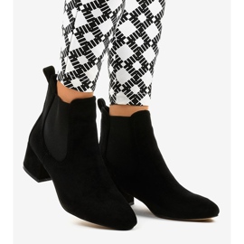 Schwarze Stiefeletten mit Gummizug 8012-PA 2