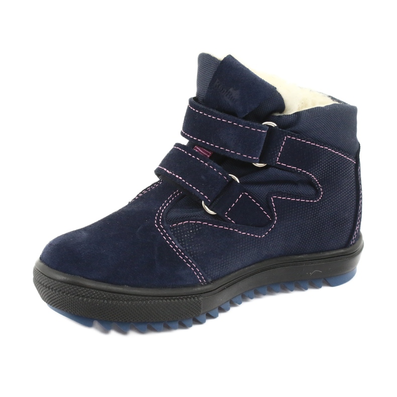 Stiefel mit Membran Ren But 3346 Klettverschluss navy blau rosa 2