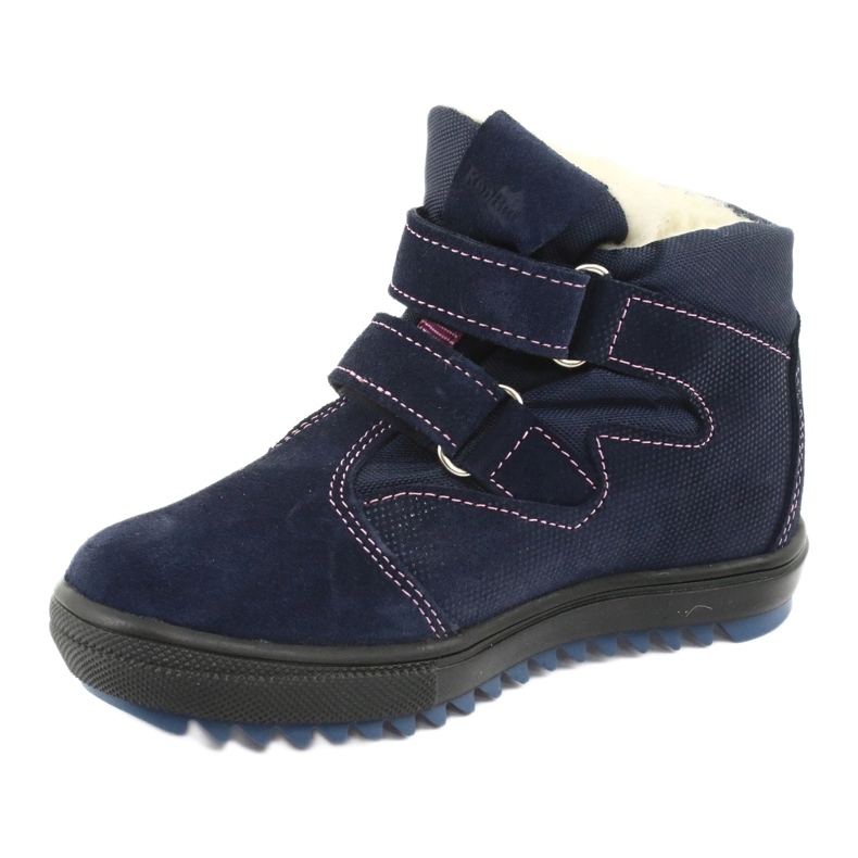 Ren But Stiefel mit einer 1541 Klettmembran navy blau rosa 2