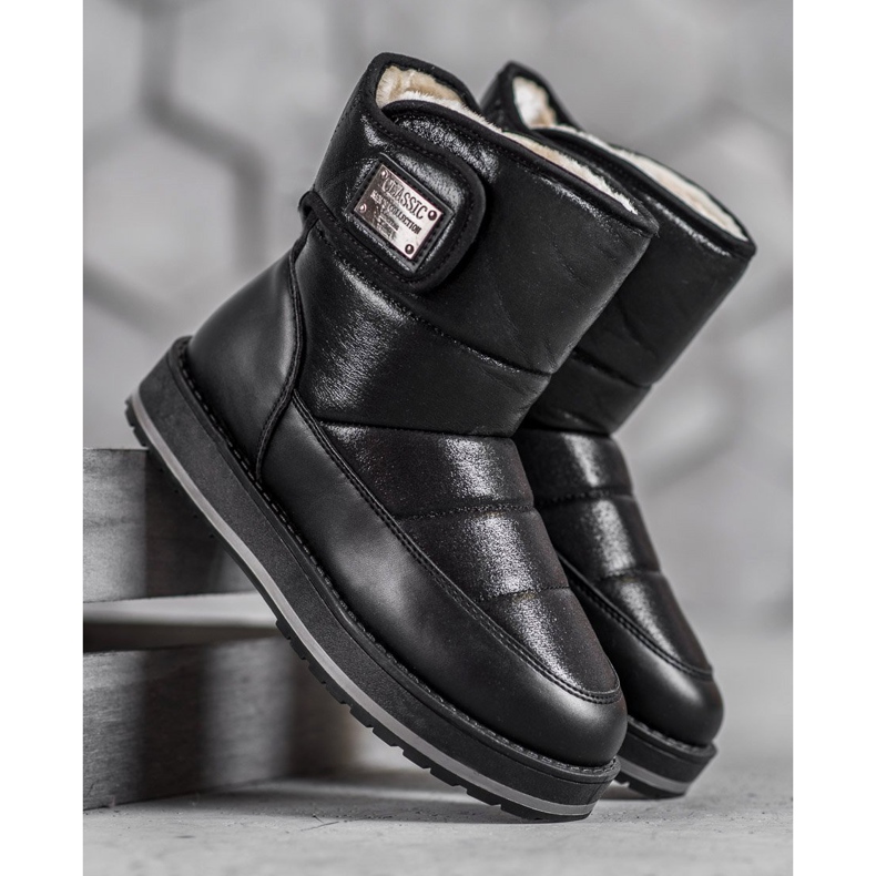 SHELOVET Schneestiefel mit Glitzer schwarz 1