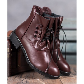 Groto Gogo Stiefel mit geripptem rot 1