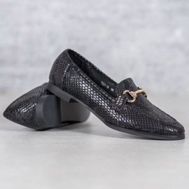 VICES Loafer mit Schlangenmuster schwarz 1