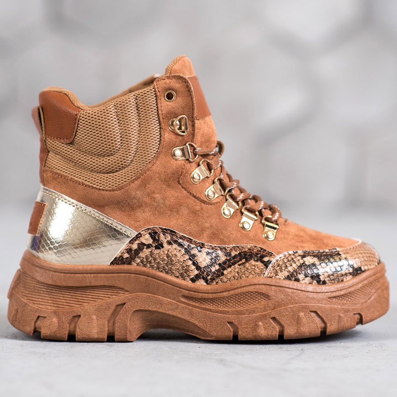 VICES Stiefel zum Schnüren braun 1