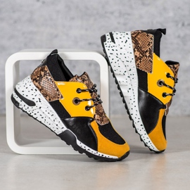 VICES Sneakers mit Schlangenmuster mehrfarbig gelb 1