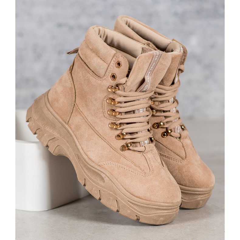 Stiefel Auf der VICES-Plattform braun 1