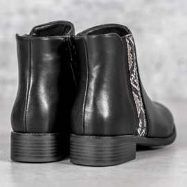 Filippo Modische Stiefel mit Schlangenprint schwarz 2