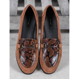 VICES Loafer mit Schlangenmuster braun 2