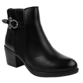 Schwarze Stiefeletten mit Schleife 3765 1