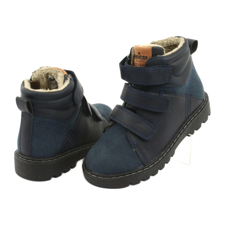 Timberki Stiefel mit Klettverschluss American Club GC40 navy blau 4